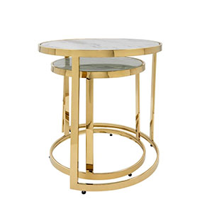 ROUND MARBLE TOP TABLE